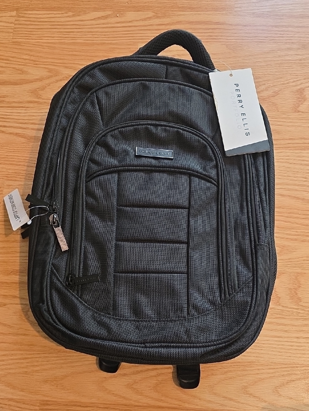 Perry Ellis Portfolio Black Backpack